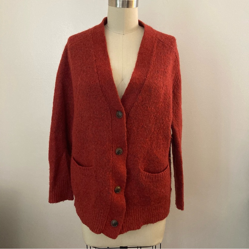 Ralph Lauren Denim & Supply Red Orange Cardigan Sweater